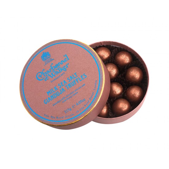 CHARBONNEL ET WALKER MILK SEASALT GIANDUJA TRUFFLES 115g CHARBONNEL ET WALKER MILK SEASALT GIANDUJA TRUFFLES 115g