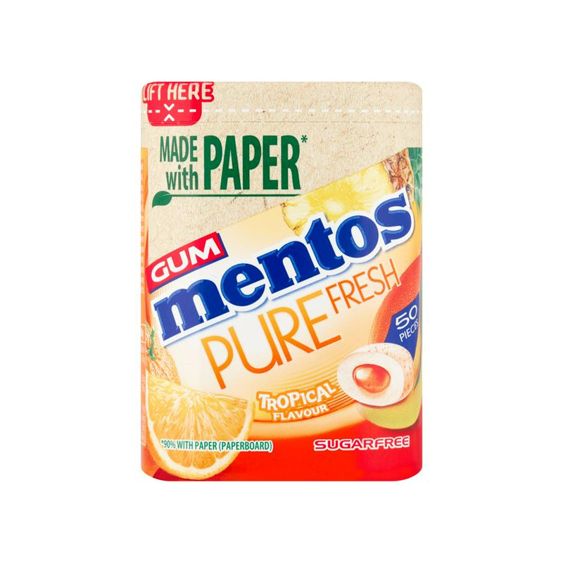GUM MENTOS PURE FRESH TROPICAL FLAVOR 100G 30200033