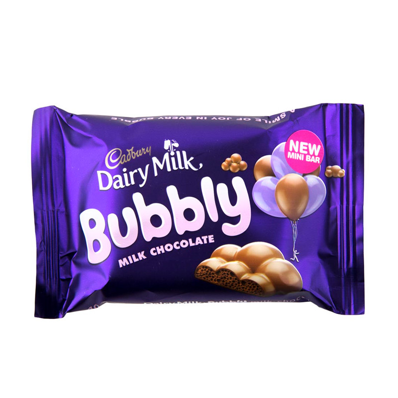 Cadbury Chocolate Bars Dairy Milk  Bubbly Choc 40g 10170577