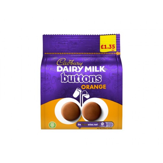 Cadbury Dairy Milk Buttons Orange Chocolate 85g 1.35P 10170597