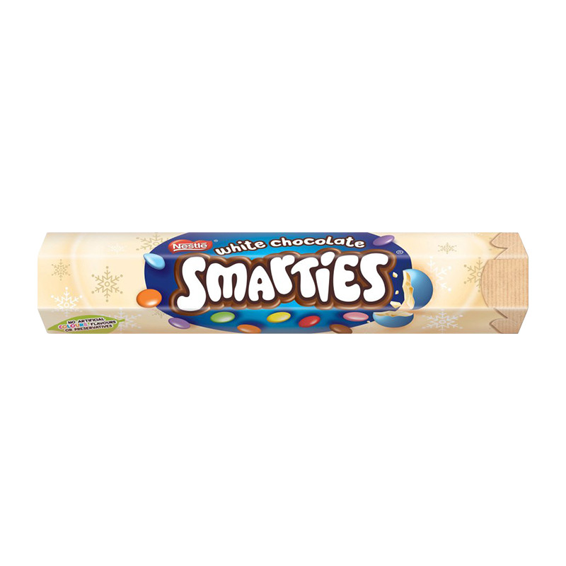 Smarties Giant Tube Whute Chocolate 120G 10220086 Smarties Giant Tube Whute Chocolate 120G 10220086