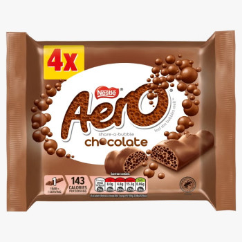 Aero Bubbly Bar Milk 4 Pack 108G 10370017