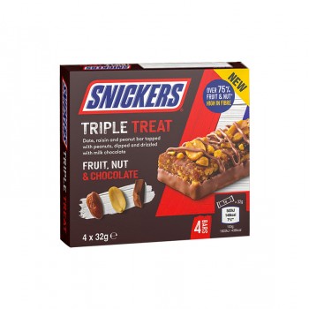 Snickers Triple Treat Fruit Nut & Chocolate 128g 10380039