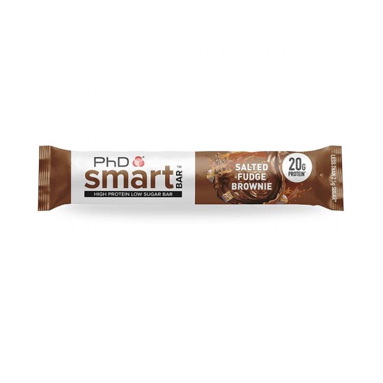 PHD SMART HIGH PROTEIN SALTED FUDGE BROWNIE BAR 64G