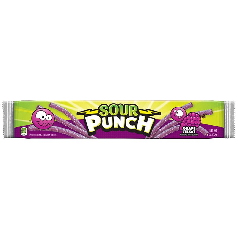 SOUR PUNCH GRAPE STRAWS 57G 31050007