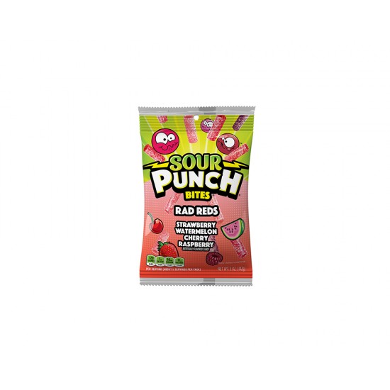 SOUR PUNCH BITES RAGIN' REDS PEG BAG 142g 31050008