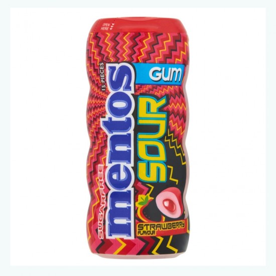 MENTOS GUM SOUR STRAWBERRY 30G 30200029