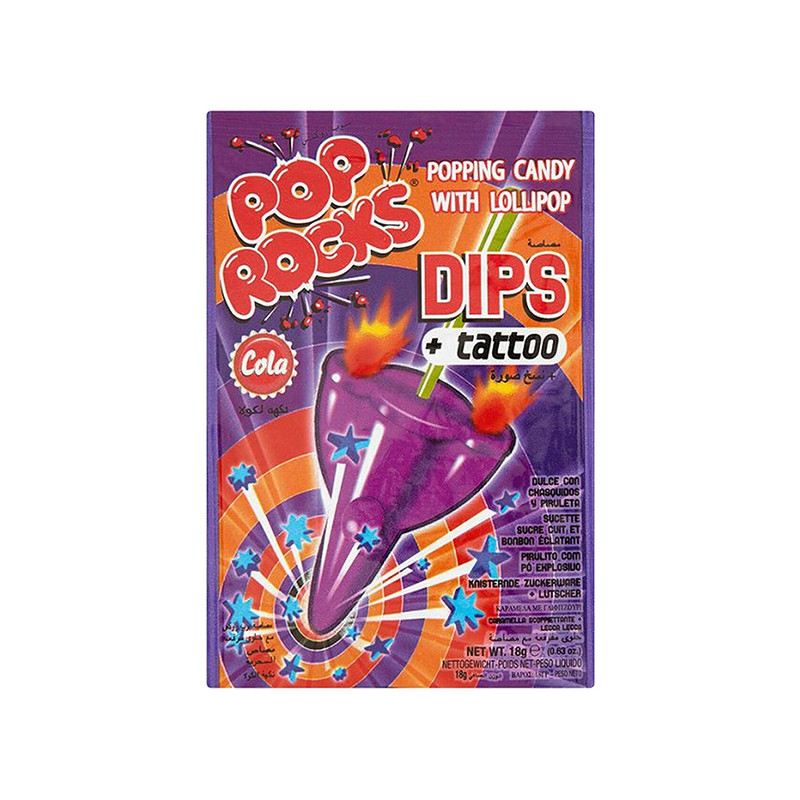 POP ROCKS COLA  LOLLIPOP+TATTO 18G