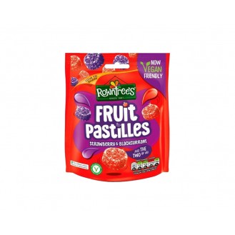 ROWNTREES FRUIT PASTILLES STRB/BLKCURRANT VEGAN 143G 30050029