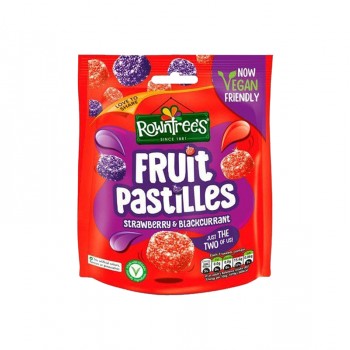 ROWNTREES FRUIT PASTILLES STRB/BLKCURRANT VEGAN 143G 30050029
