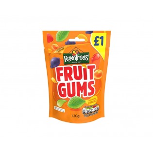 ROWNTREES FRUIT GUMS VEGAN1.25P 120G 30020009