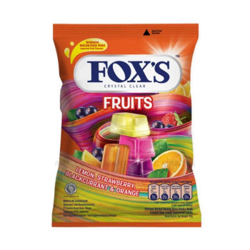 فوكسز بنكهة فواكهة كيس 90 جم فوكسز بنكهة فواكهة كيس 90 جم