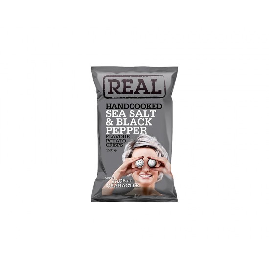 Real Handcooked Sea salt & Black Pepper patato  150g 40260007
