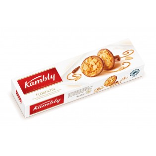 Kambly Florentin Biscuit Caramel,Almond And Milk Choco 100G