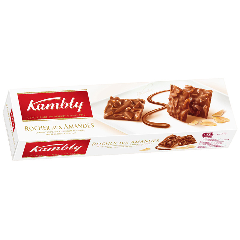 50280008 Kambly Crisp With Almonds Topped,pieces Of Almonds,swiss 80g