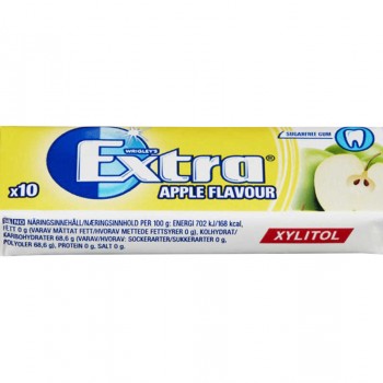 EXTRA APPLE FLAVORED SUGR FREE GUM 14g