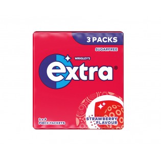 EXTRA STRAWBERY FLAVOUR SUGAR FREE GUM 37.8G 60240013