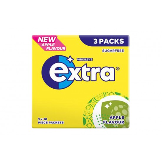 EXTRA APPLE  FLAVOUR SUGAR FREE GUM 42G 60240014