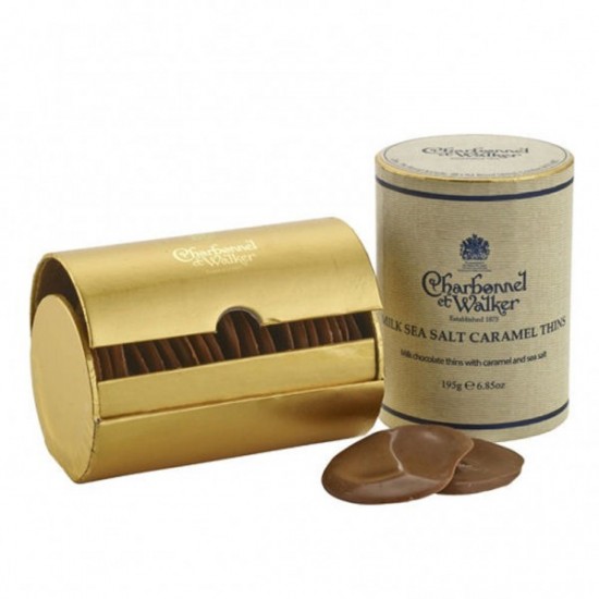 Charbonnel Et Walker Milk Chocolate Sea Salt Caramel Thins 195g Charbonnel Et Walker Milk Chocolate Sea Salt Caramel Thins 195g